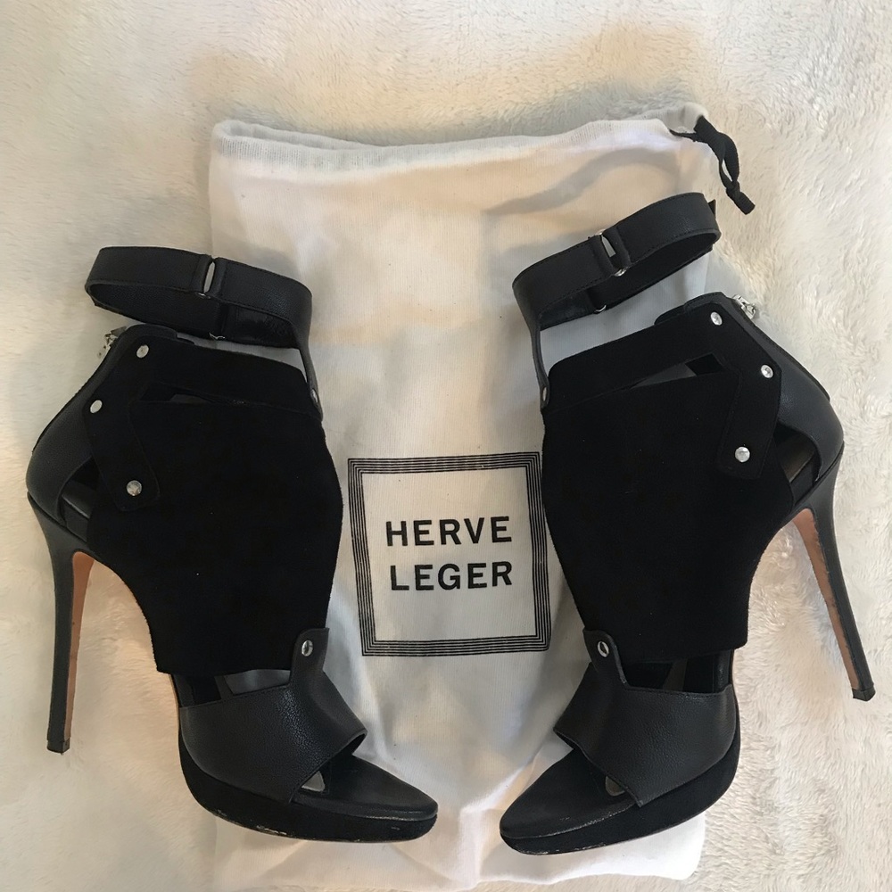 Size 38 Herve Leger booties